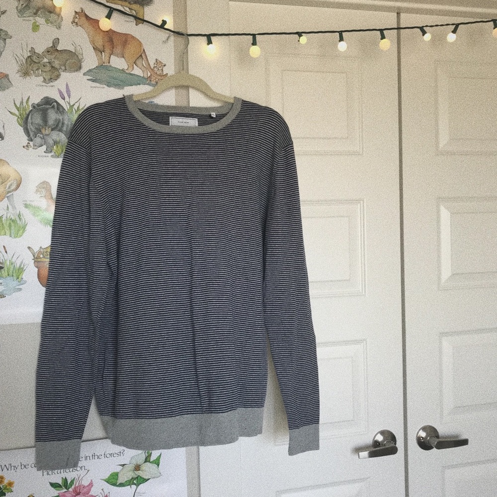 Blue/Grey Striped Pullover